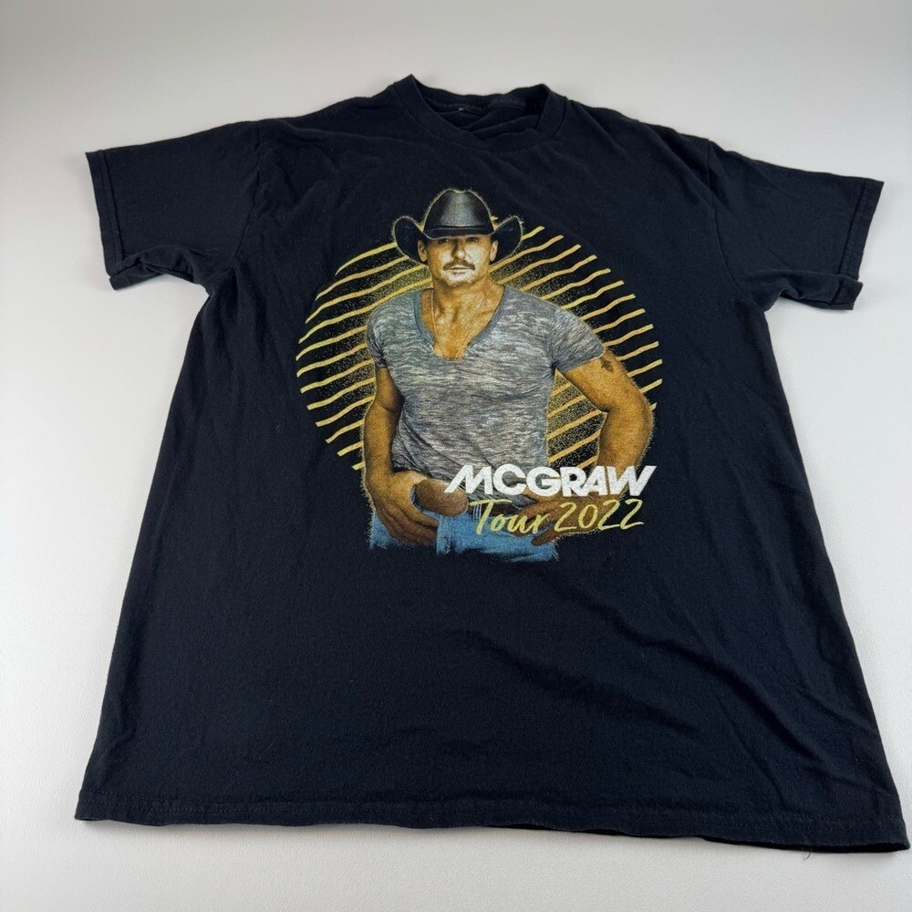 Tim McGraw Tour 2022 T-Shirt Mens Medium Black Something Like That Concert Tee